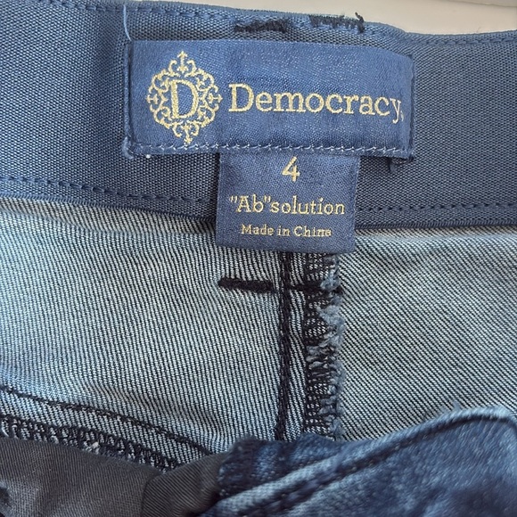 Democracy “Ab-Solution” Skyrise Flare trouser style blue jean dark wash - Picture 8 of 16